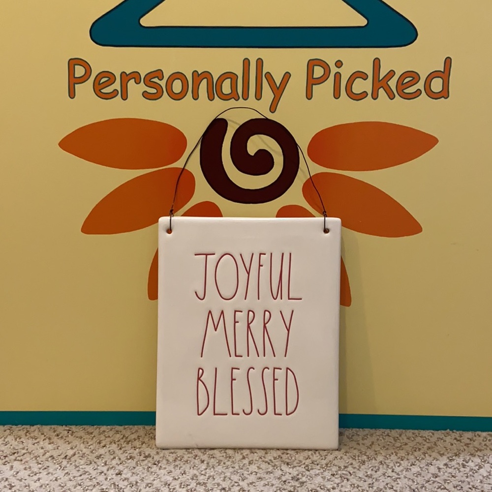 Rae Dunn JOYFUL MERRY BLESSED Sign